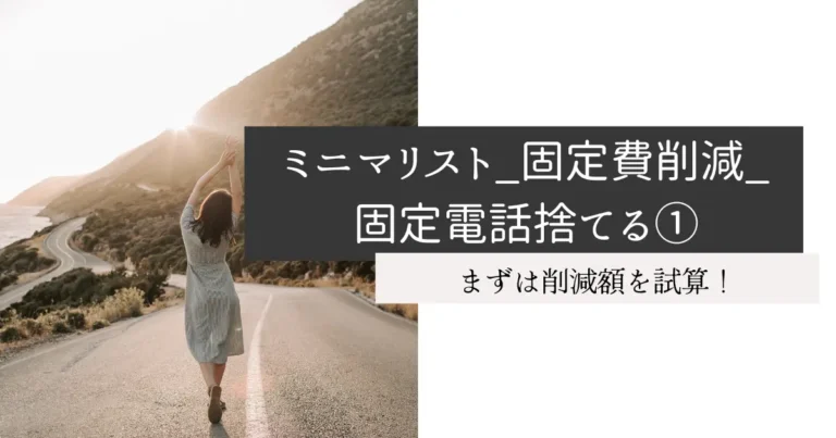ミニマリスト_固定費削減_固定電話捨てる①
