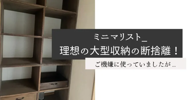 ミニマリスト_理想の大型収納の断捨離！