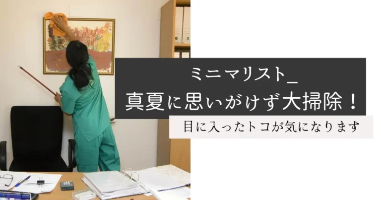 ミニマリスト_真夏に思いがけず大掃除！