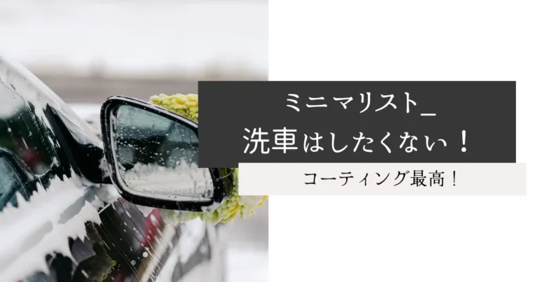 ミニマリスト_洗車はしたくない！