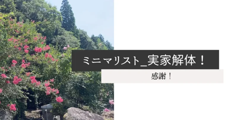 ミニマリスト_実家解体！