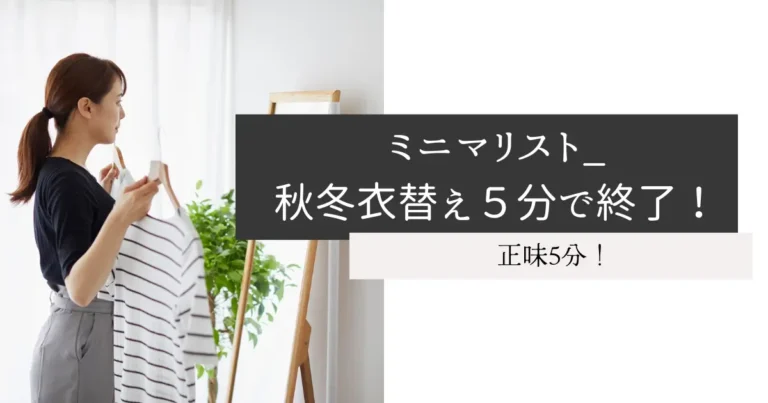 ミニマリスト_秋冬衣替え５分で終了！