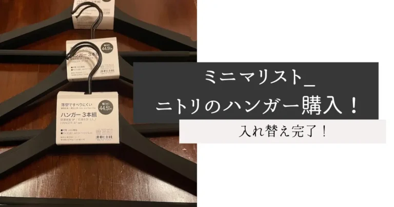 ミニマリスト_ニトリのハンガー購入！