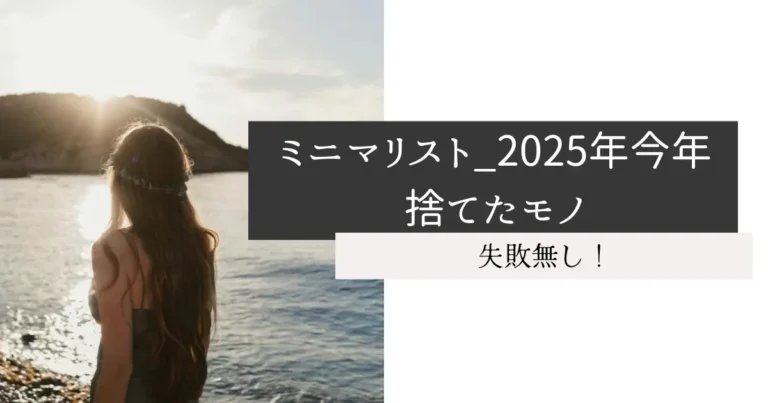 ミニマリスト_2025年今年捨てたモノ