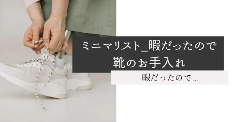 ミニマリスト_暇だったので靴のお手入れ