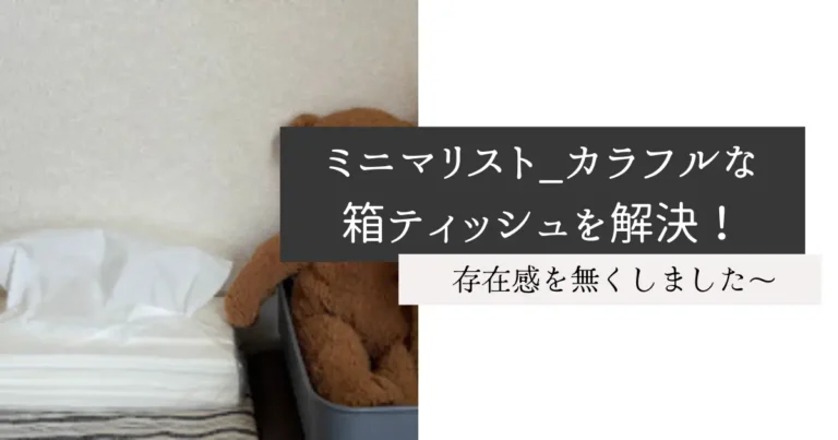ミニマリスト_カラフルな箱ティッシュを解決！