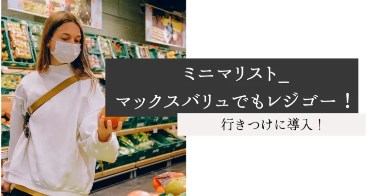 ミニマリスト_マックスバリュでもレジゴー！