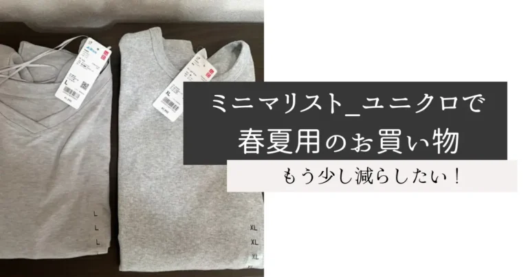 ミニマリスト_ユニクロで春夏用のお買い物