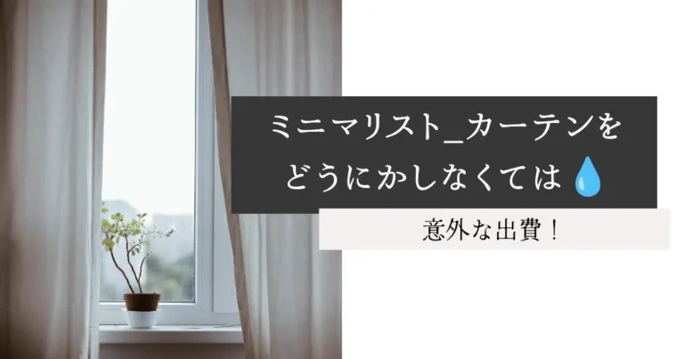 ミニマリスト_カーテンをどうにかしなくては💧