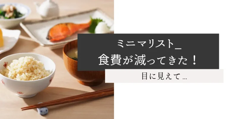 ミニマリスト_食費が減ってきた！